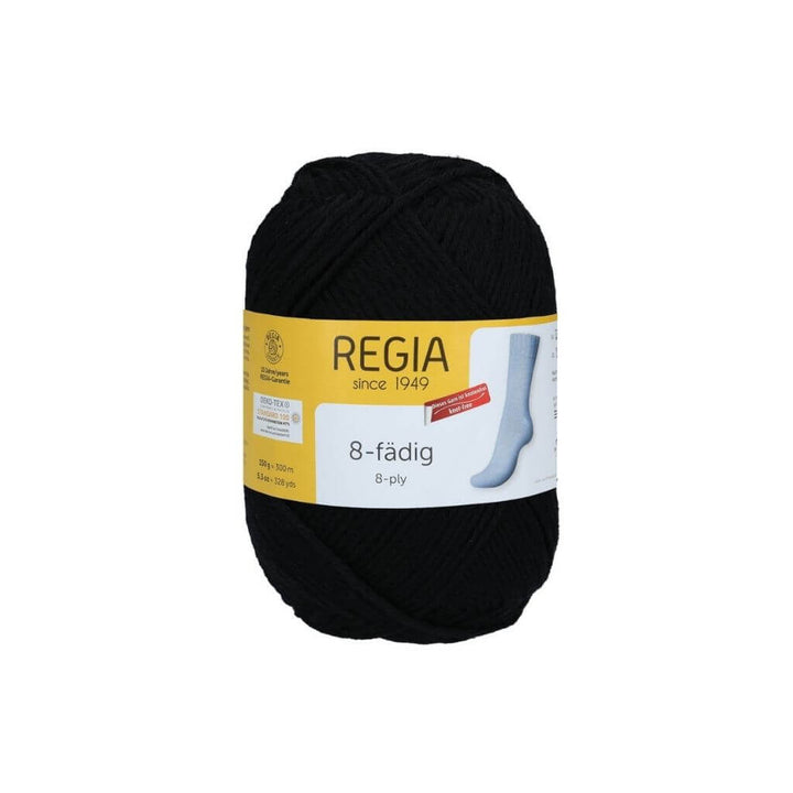 Schachenmayr Regia Uni 8-fach 150g 2066 - Schwarz Lieblingsgarn