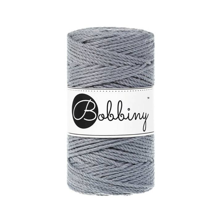 Bobbiny Makramee Garn 3mm gedreht Steel Lieblingsgarn