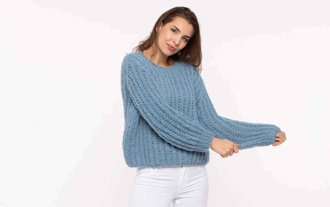 Grobmaschigen Pullover stricken - Anleitung