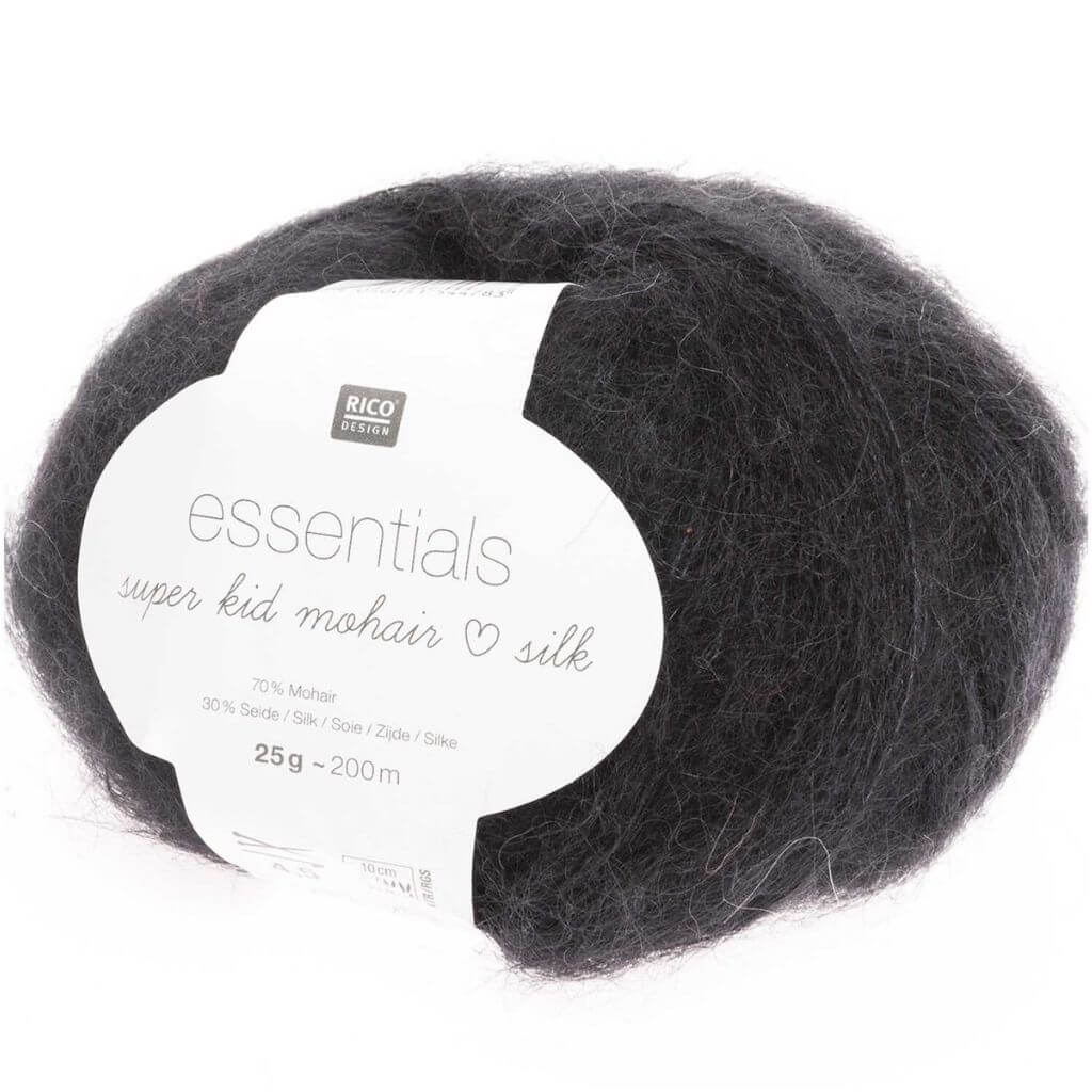 Rico Design Schwarz Rico Design Essentials Super Kid Mohair Loves Silk Lieblingsgarn