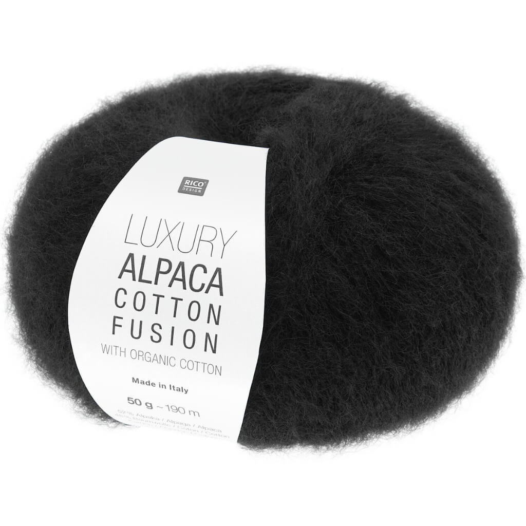 Rico Design 008 - Schwarz Rico Design Luxury Alpaca Cotton Fusion Lieblingsgarn