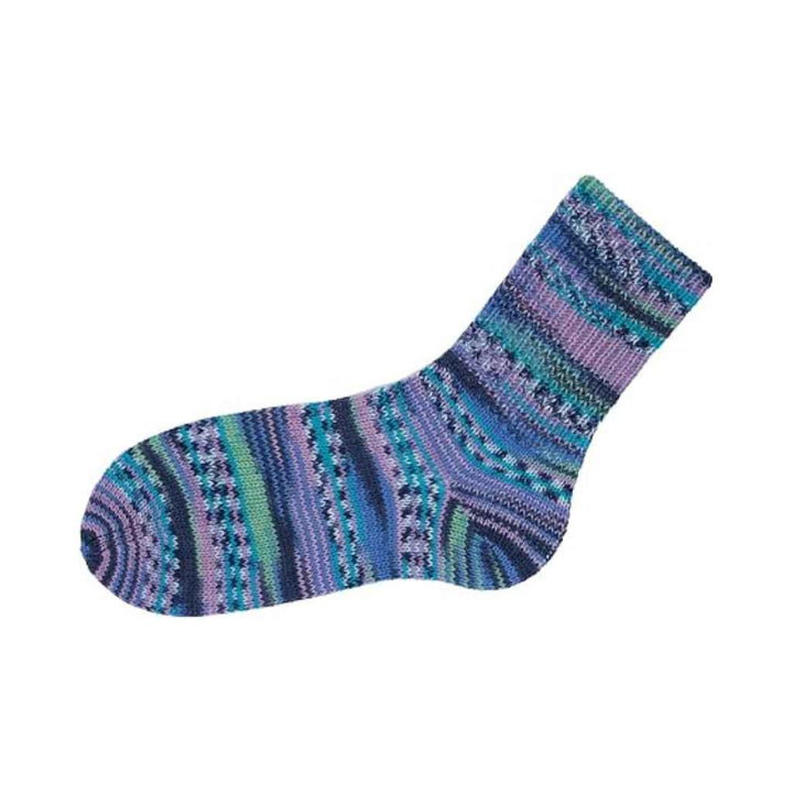 Gründl Hot Socks Lazise Sockenwolle, Farbe 01 jeans schiefergrau lind seegrün flieder meliert bei Lieblingsgarn