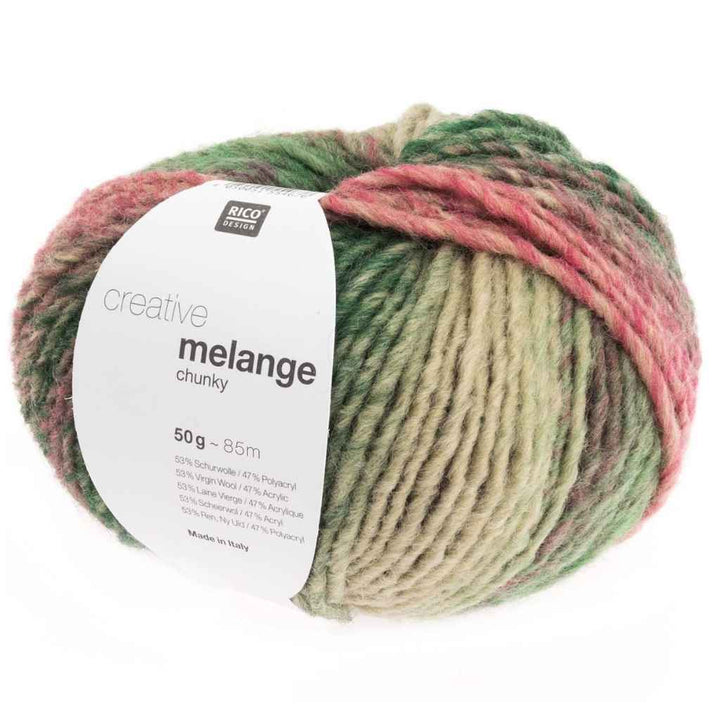 Rico Design Lila-Gruen Rico Design Creative Melange Chunky 50g Lieblingsgarn