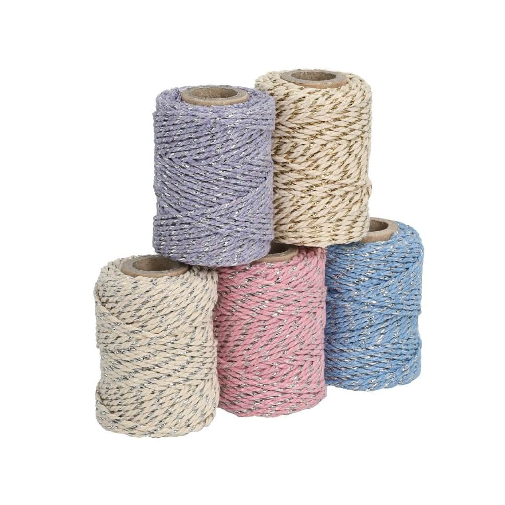 Lieblingsgarn Lieblingsgarn Filani - Metallic Set aus 5 x Makramee Garn 1mm Lieblingsgarn