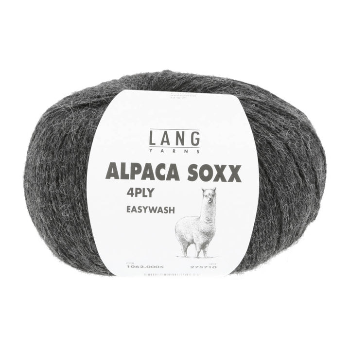 Lang Yarns 1062.0005 - Grau Mélange Lang Yarns Alpaca Soxx 4-fach - 100g Lieblingsgarn