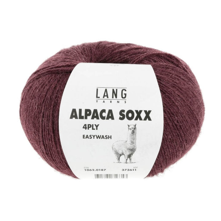 Lang Yarns 187 - Rosenholz Dunkel Lang Yarns Alpaca Soxx 4-fach - 100g Lieblingsgarn