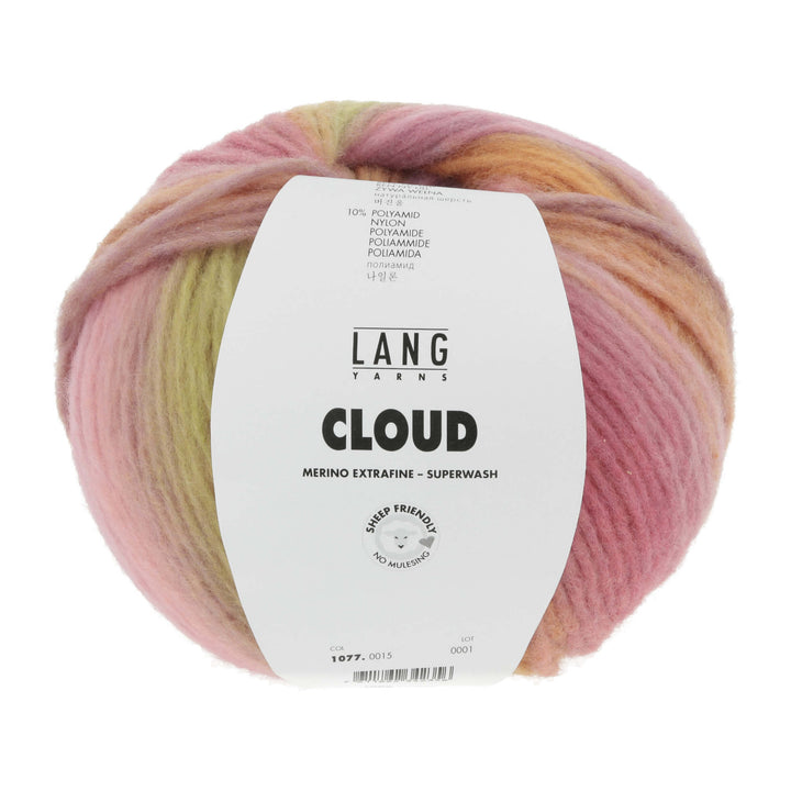 Lang Yarns 015 - rosa/orange/lime Lang Yarns Cloud Lieblingsgarn