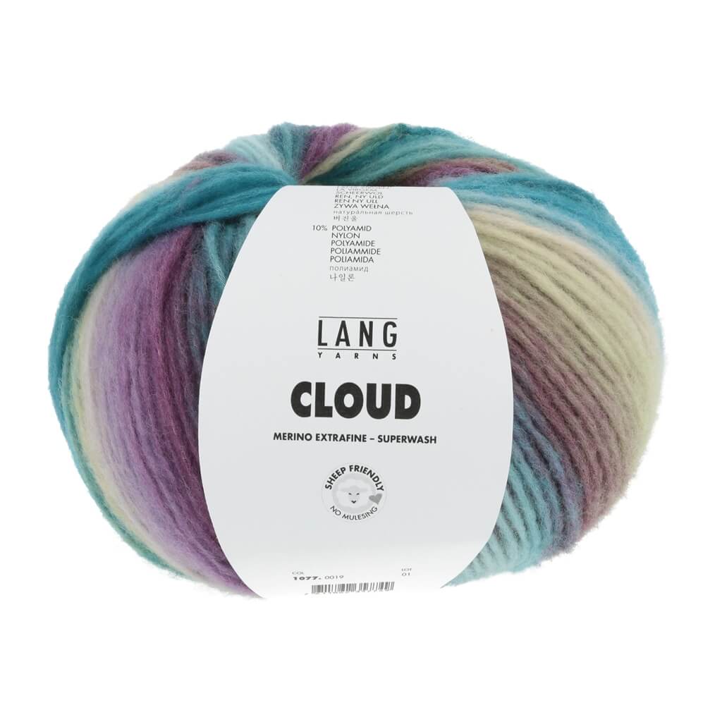 Lang Yarns 019 - Petrol/Türkis/Lila/Hellgrün Lang Yarns Cloud Lieblingsgarn