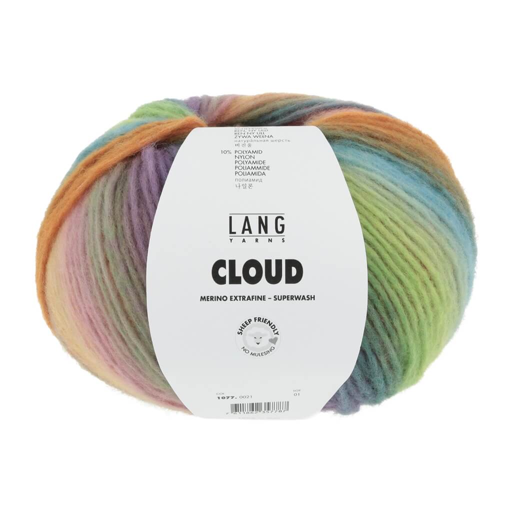 Lang Yarns 021 - Blau/Orange/Grün/Pink Lang Yarns Cloud Lieblingsgarn