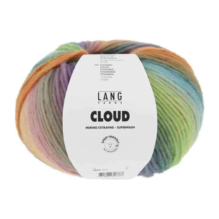 Lang Yarns 021 - Blau/Orange/Grün/Pink Lang Yarns Cloud Lieblingsgarn