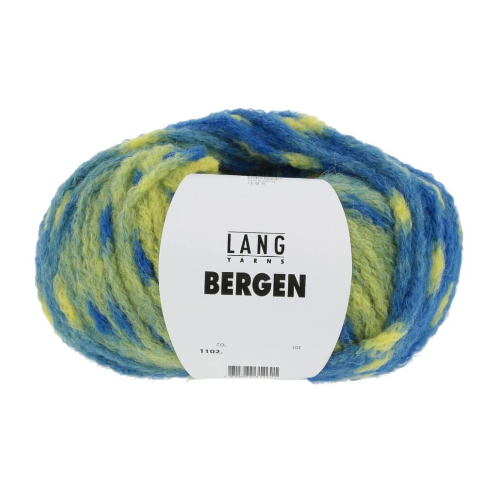 Lang Yarns blau/gelb Lang Yarns Bergen inkl. Anleitungsheft Punto 43 Lieblingsgarn