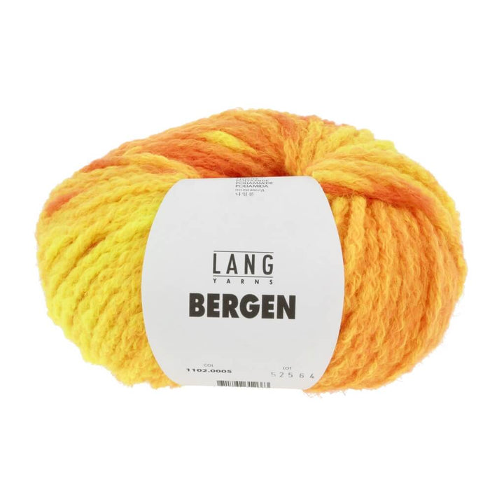 Lang Yarns orange neon/gelb neon Lang Yarns Bergen inkl. Anleitungsheft Punto 43 Lieblingsgarn