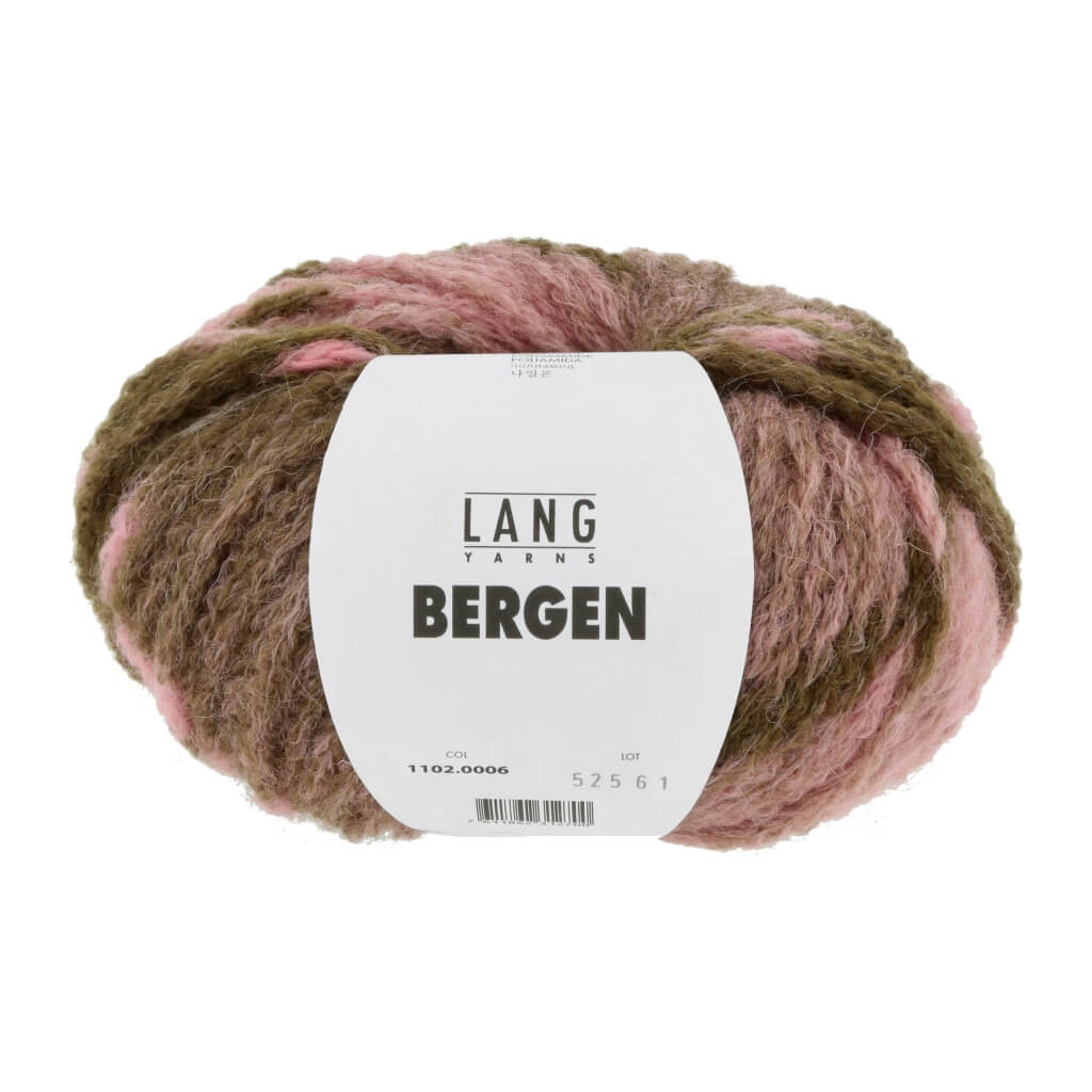 Lang Yarns braun/rosa Lang Yarns Bergen inkl. Anleitungsheft Punto 43 Lieblingsgarn