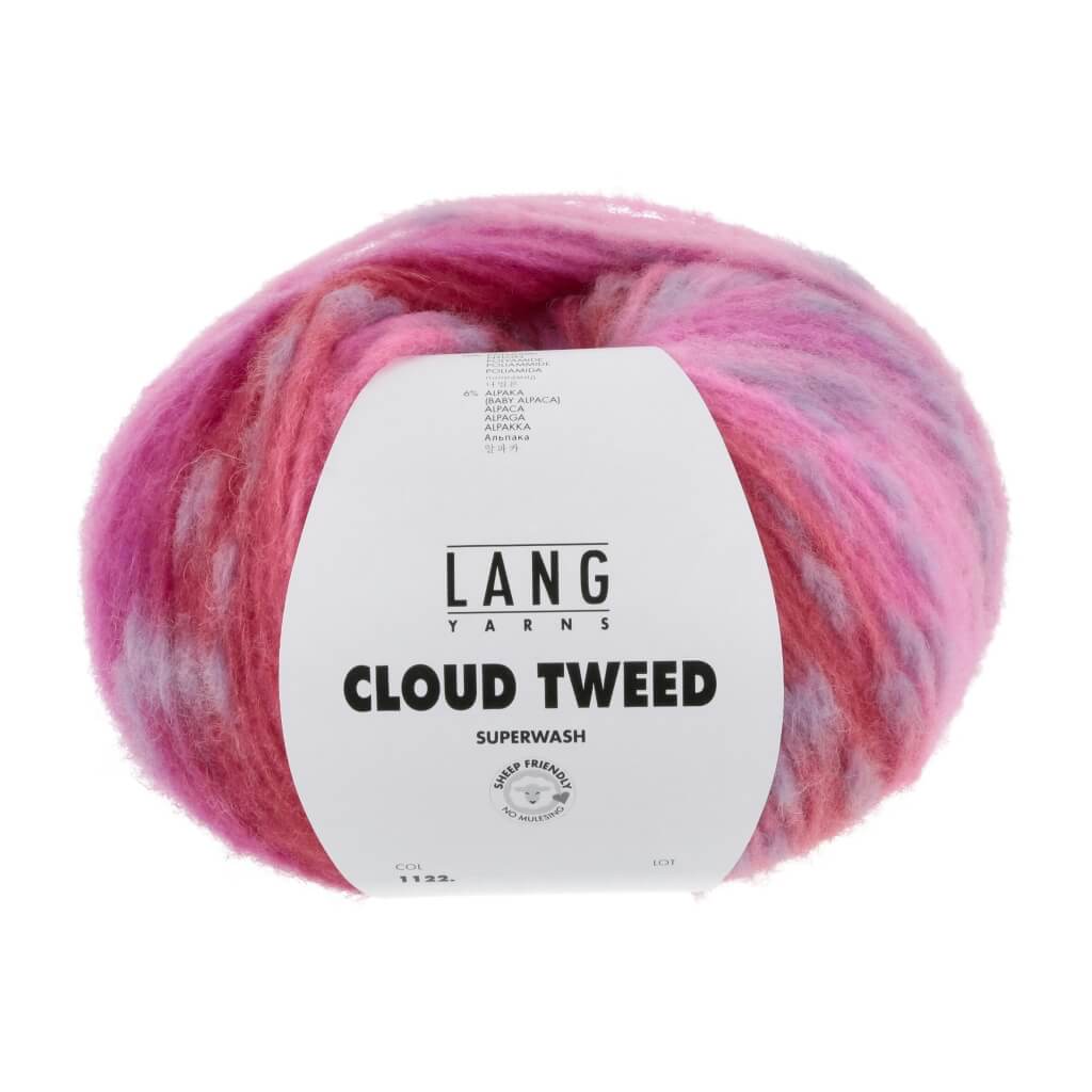 Lang Yarns 002 - Pink/Rot Lang Yarns Cloud Tweed Lieblingsgarn