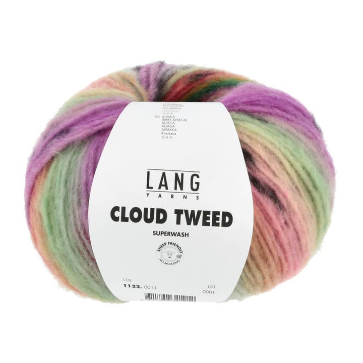 Lang Yarns 011 - pink/grün/viola Lang Yarns Cloud Tweed Lieblingsgarn