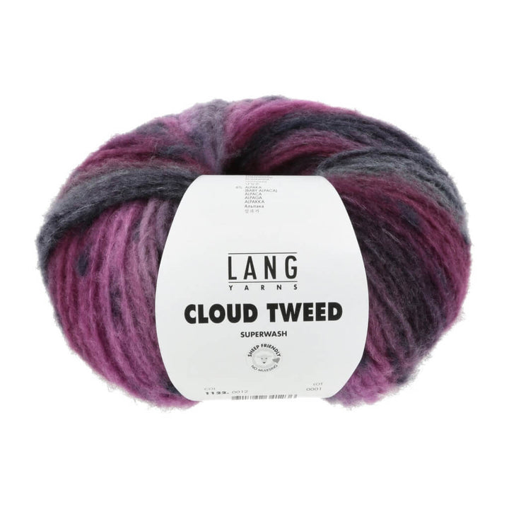 Lang Yarns 012 - fuchsia/aubergine/petrol Lang Yarns Cloud Tweed Lieblingsgarn