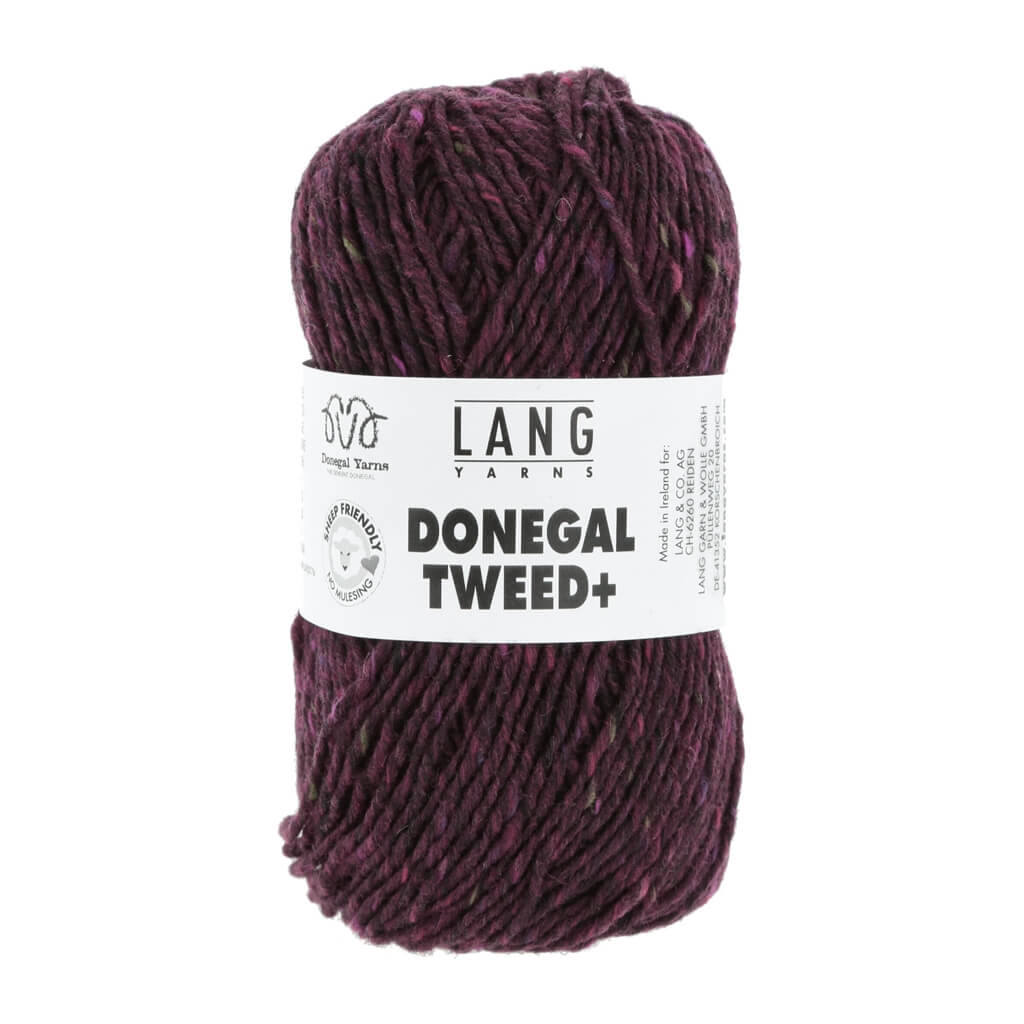 Lang Yarns 066 - Beere Lang Yarns Donegal Tweed+ Lieblingsgarn