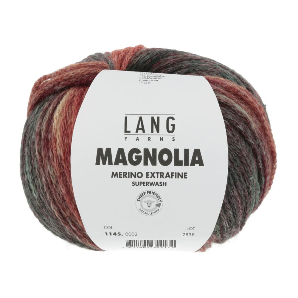 Lang Yarns 002 - orange/rot/grau Lang Yarns Magnolia Lieblingsgarn