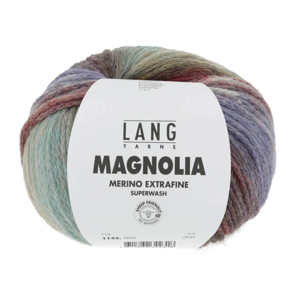 Lang Yarns 009 - aubergine/ocker/rot Lang Yarns Magnolia Lieblingsgarn