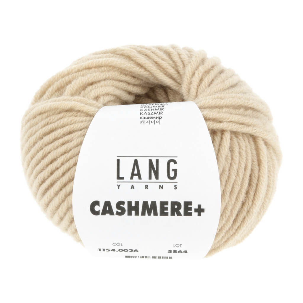 Lang Yarns 026 - hellbeige mélange Lang Yarns Cashmere+ Lieblingsgarn