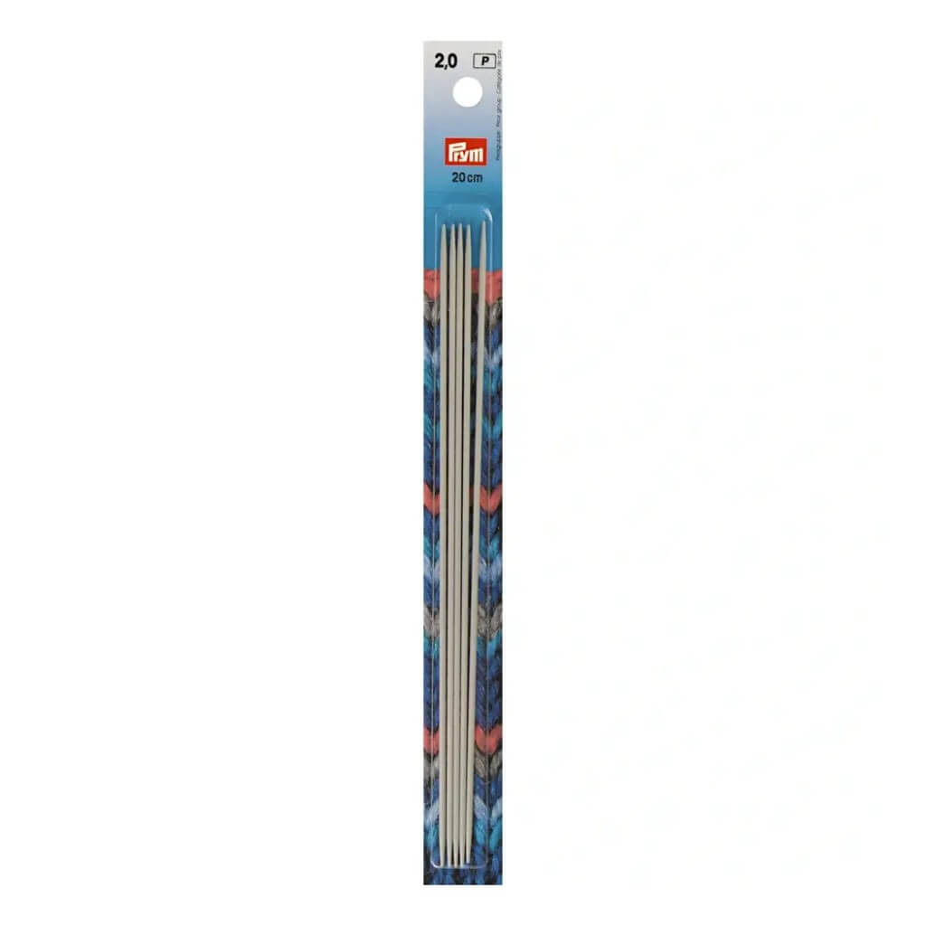 Prym 20 cm / 2 Prym Strumpfstricknadeln ALU 10 - 40 cm Lieblingsgarn