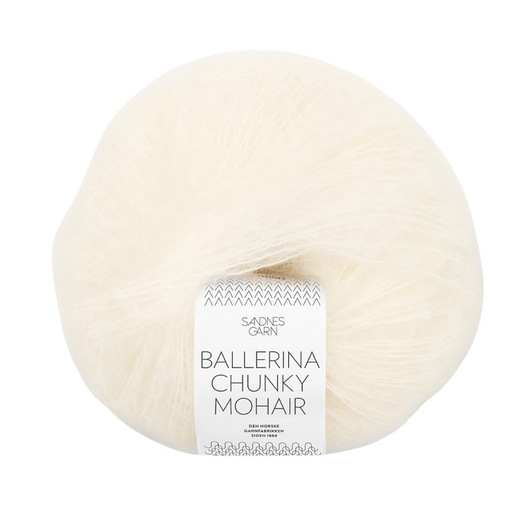 Sandnes Garn 1012 - hvit Sandnes Garn Ballerina Chunky Mohair Lieblingsgarn