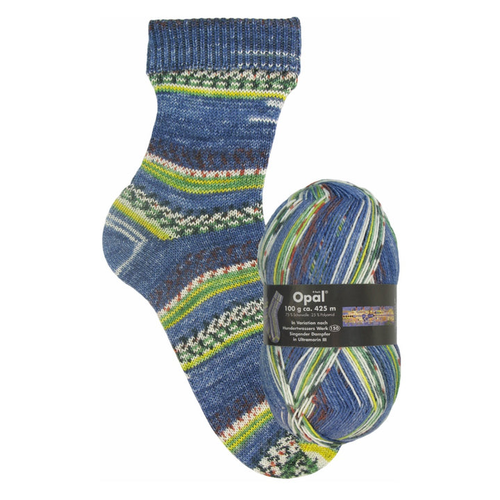 Opal 1437 - Singender Dampfer in Ultramarin III Opal Hundertwasser I 100g Lieblingsgarn
