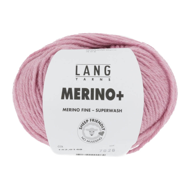 Lang Yarns 152.0148 - Rosa Mélange Lang Yarns Merino+ - 50g Lieblingsgarn
