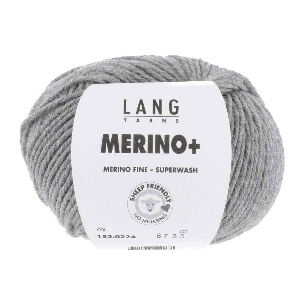 Lang Yarns 152.0224 - Grau Mélange Lang Yarns Merino+ - 50g Lieblingsgarn