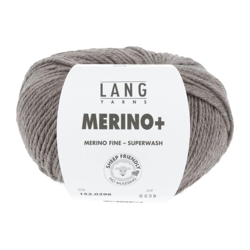 Lang Yarns 152.0296 - Dunkelbeige Mélange Lang Yarns Merino+ - 50g Lieblingsgarn