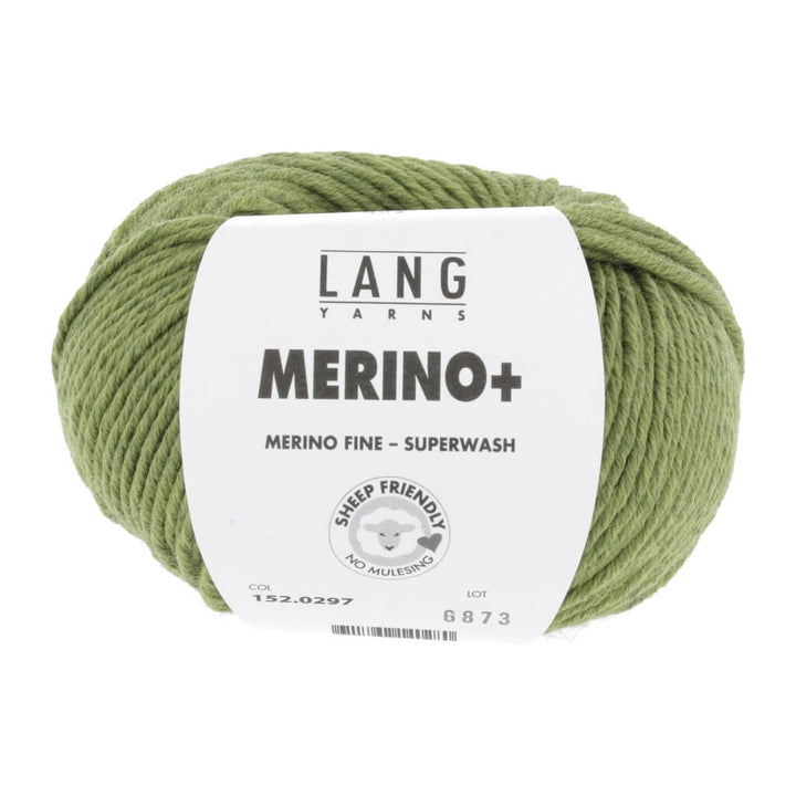 Lang Yarns 152.0297 - Hell Olive Mélange Lang Yarns Merino+ - 50g Lieblingsgarn