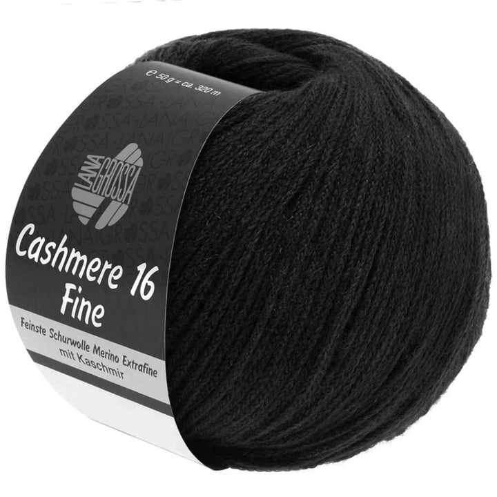 Lana Grossa 18 - Schwarz Lana Grossa Cashmere 16 Fine 50 g Lieblingsgarn