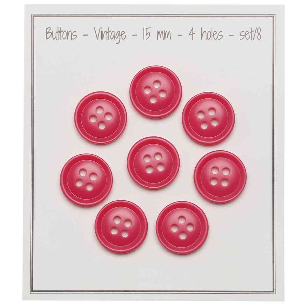 Go Handmade Knöpfe Vintage Resin, Farbe Pink – Synthetik bei Lieblingsgarn