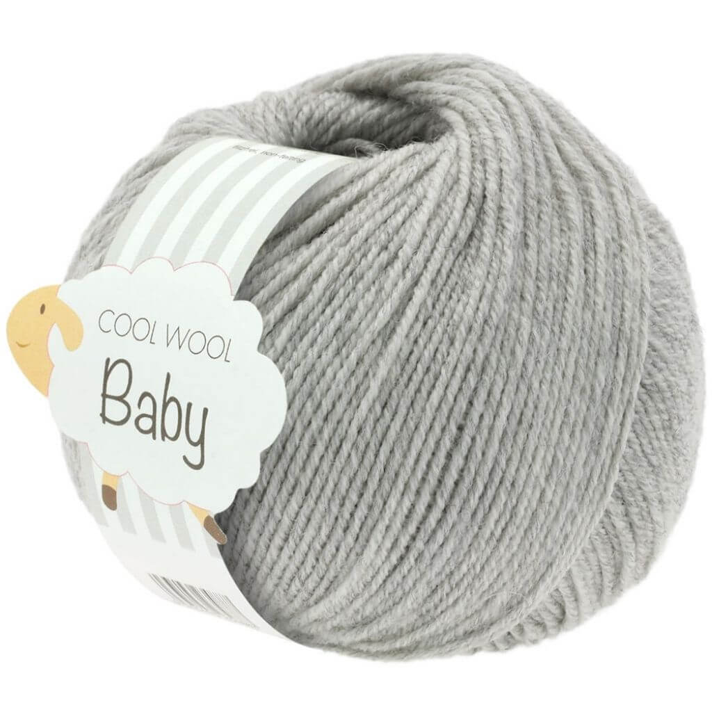 Lana Grossa 206 - Hellgrau meliert Lana Grossa Cool Wool Baby 50 g Lieblingsgarn