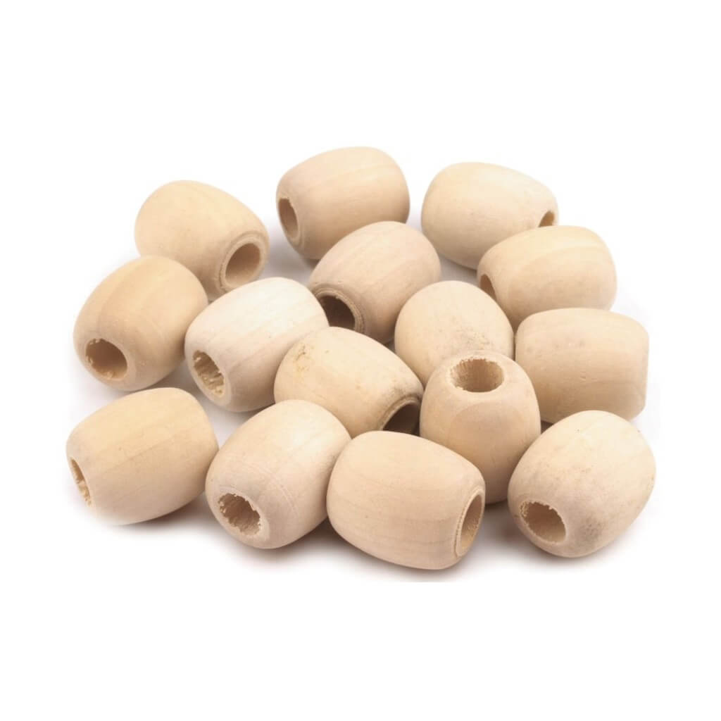 Stoklasa Stoklasa 10 Natur Holzperlen Oval 18x20mm Lieblingsgarn