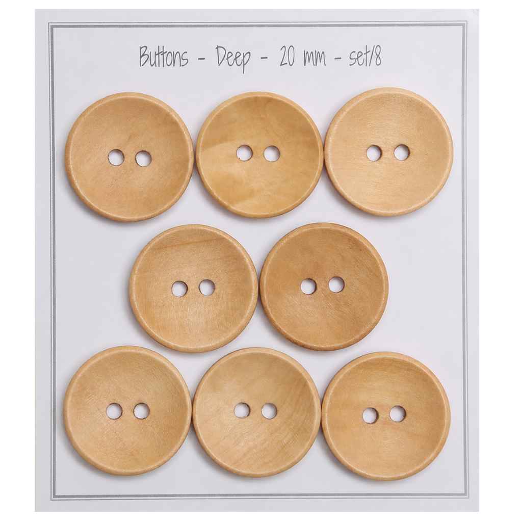 Go Handmade 20 mm / Natural Go Handmade Holzknöpfe Deep Lieblingsgarn