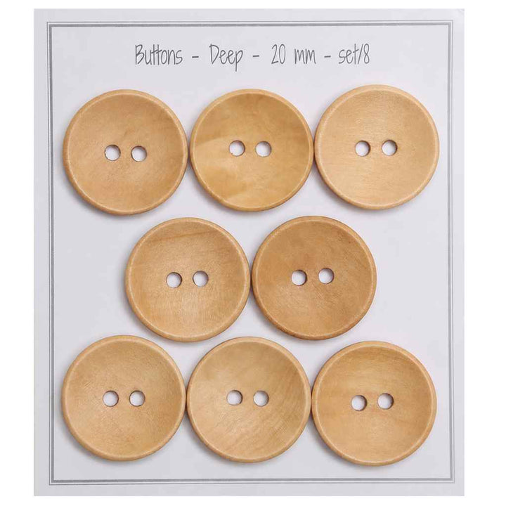 Go Handmade 20 mm / Natural Go Handmade Holzknöpfe Deep Lieblingsgarn