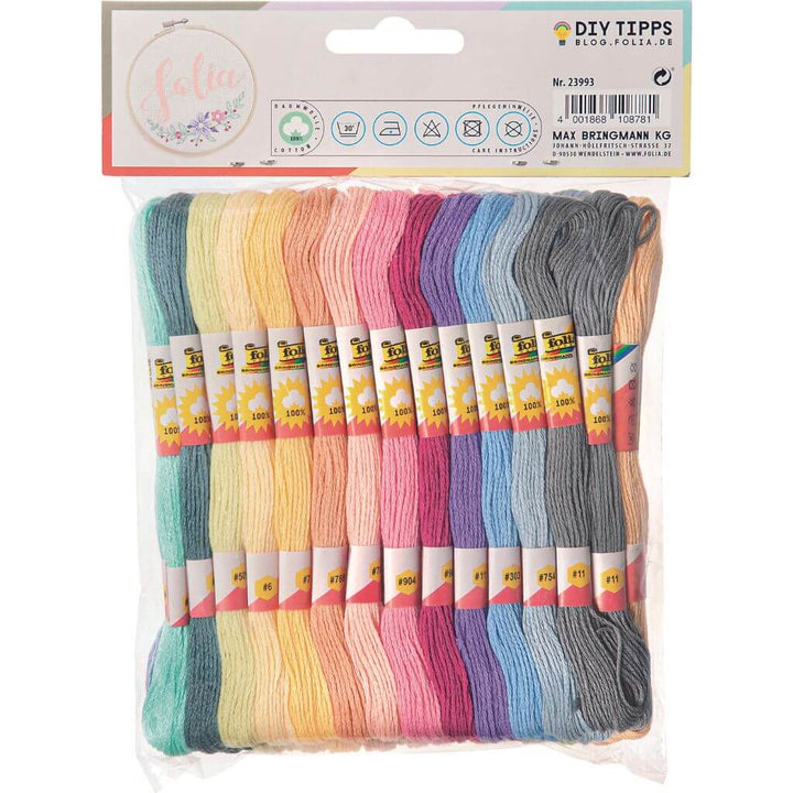 Folia Folia Stickgarn Set Pastell, 52 Docken Lieblingsgarn