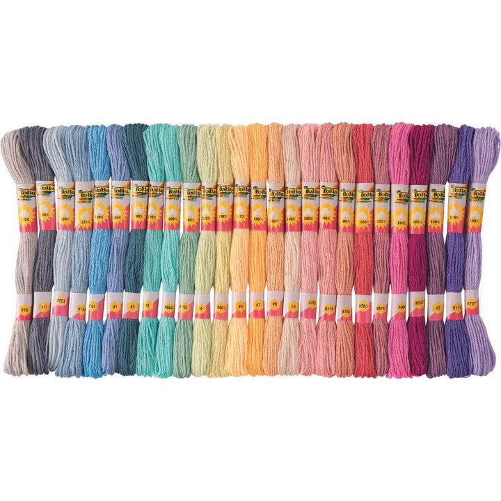 Folia Folia Stickgarn Set Pastell, 52 Docken Lieblingsgarn