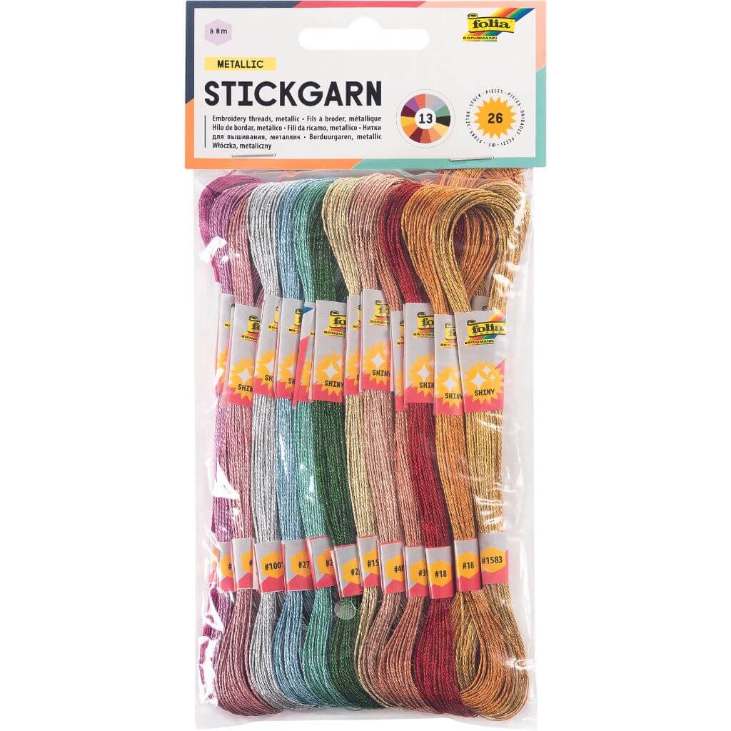 Folia Folia Stickgarn Set Metallic, 26 Docken Lieblingsgarn