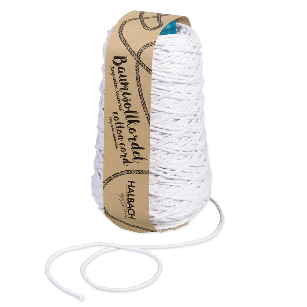 Halbach 11 - white Halbach Makramee Garn 2 mm x 150 m gedreht Lieblingsgarn