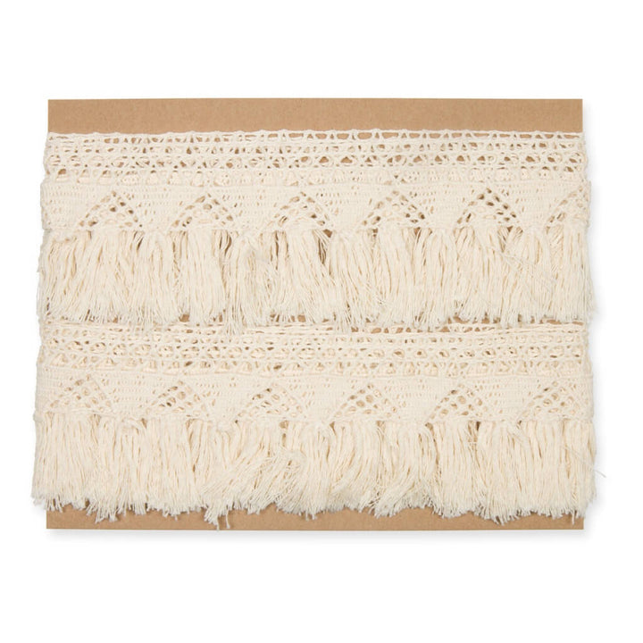 Halbach Halbach Fransenborte Makramee 6 cm x 3 m Lieblingsgarn