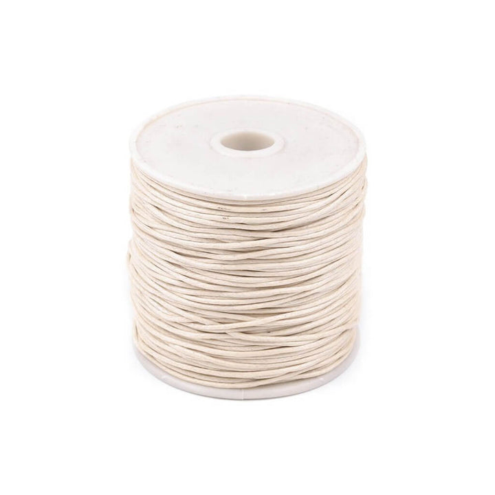 Stoklasa Beige-Weiß Stoklasa Makramee Band - gewachst, Ø | 1mm Makramee Schmuck Garn Lieblingsgarn