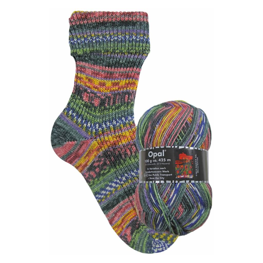 Opal 3202 - Use Public Transport Opal Hundertwasser III Sockenwolle - 100g Lieblingsgarn