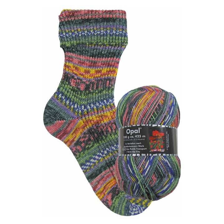 Opal 3202 - Use Public Transport Opal Hundertwasser III Sockenwolle - 100g Lieblingsgarn