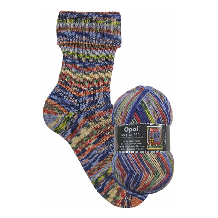 Opal 3204 - Hainburg Opal Hundertwasser III Sockenwolle - 100g Lieblingsgarn