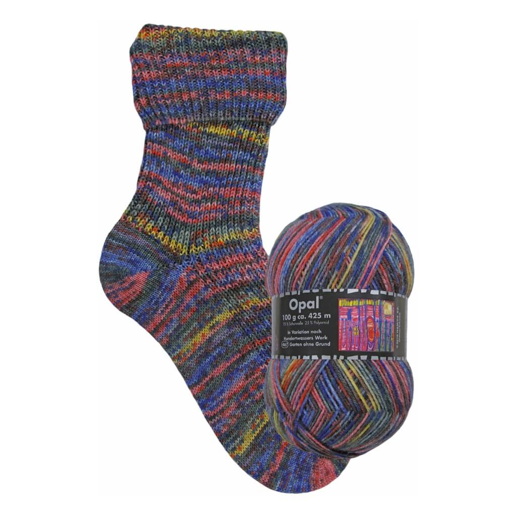 Opal 3205 - Garten ohne Grund Opal Hundertwasser III Sockenwolle - 100g Lieblingsgarn