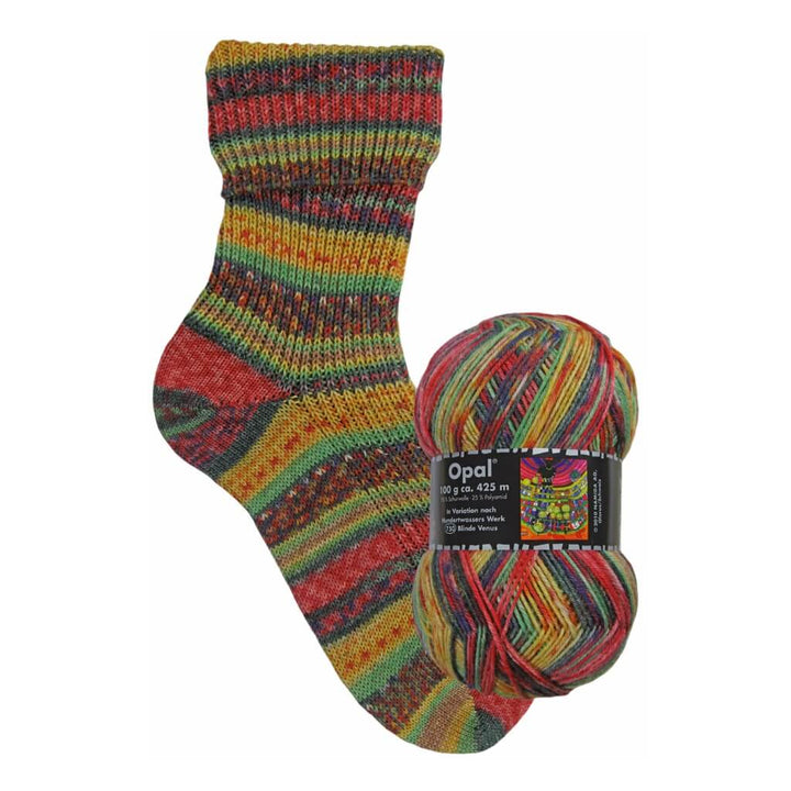 Opal 3206 - Blinde Venus Opal Hundertwasser III Sockenwolle - 100g Lieblingsgarn