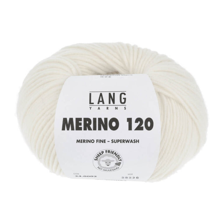 Lang Yarns 34.0002 - Offwhite Lang Yarns Merino 120 Lieblingsgarn