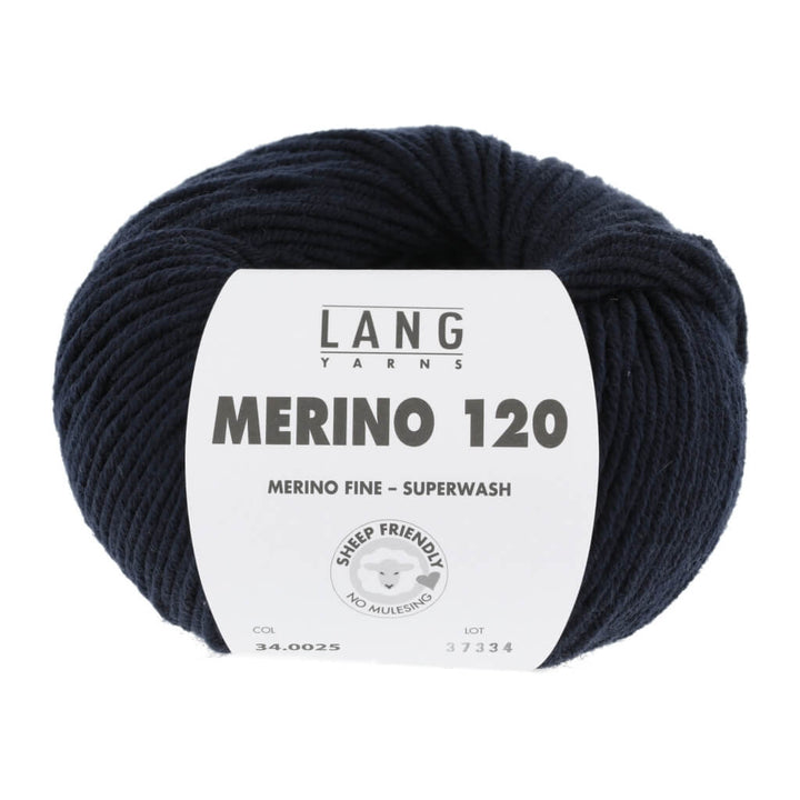 Lang Yarns 34.0025 - Nachtblau Lang Yarns Merino 120 Lieblingsgarn